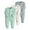 H-Green, variant on 3pcs/1 Set Footies Pajamas for Babies Three Piece Long Sleeved Cartoon Print Jumpsuit Baby Clothing,Light Green,0-3 Months