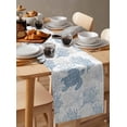 thumbnail image 3 of Blue Grey Coastal Table Runner Sea Turtle Nautical Coral Summer Beach Tablerunners 13 x 60 Inch, Table Decorations Tabletop Scarf for Summer Gathering Holiday Farmhouse Kitchen Dining Decor, 3 of 6