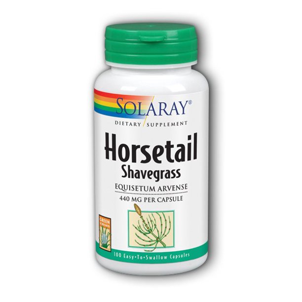 Solaray Horsetail 440 mg Silica Supplement for Healthy Hair, Skin, Nails & Joint Support 50