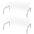 thumbnail image 1 of ClosetMaid Lightweight 9 Pair Freestanding Shoe Rack Organizer, White, 2 Pk, 1 of 5
