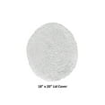 thumbnail image 2 of Better Trends 18"x20" Premium Toilet Lid Cover 100% Cotton Tufted Bathroom Rug Water Absorbent Reversible Machine Washable White - Lux Collection, 2 of 4