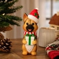 thumbnail image 3 of Clerance! 7.87" Lighted Blow Mold Dog Indoor/Outdoor Christmas Decoration, Multicolor, Holiday Statue for Tabletop Mantel Covered Porch Home Christmas Gift, 3 of 6