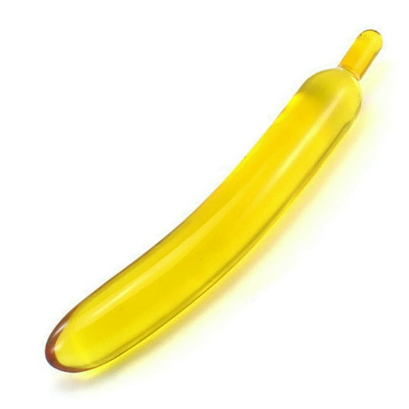 Banana Shape Crystal Glass Curved Massager Personal Massage Wand