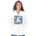 thumbnail image 4 of Retro Smurf Cool 90s Graffiti Vibes Unisex Plus Size Zip Hoodie Brisco Brands 3X, 4 of 5