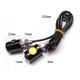 thumbnail image 3 of Luz de matrícula de 2 uds, lámpara de perno de tornillo de etiqueta de matrícula, bombilla LED blanca de 12V, resistente al agua/a la lluvia, soporte de luz de aluminio negro, 3 of 5