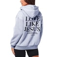 thumbnail image 5 of DHFJKG Zip Up Hoodie Women Jesus Letter Printed Long Sleeve Pocket Drawstring Sweatshirts Casual Sports Track Jackets, 5 of 7