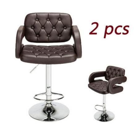 Bar Pub Club Zimtown Modern Set of 2 Bar Stools PU Leather Kitchen Pub Club Stools Breakfast Chairs ()