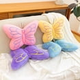 thumbnail image 4 of Cojín de Mariposa con Forma de Mariposa, Suave y de Felpa, Ideal para Dormitorio, Sala de Estar, Sofá, Color Azul., 4 of 5