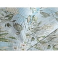 thumbnail image 3 of Ambesonne Romantic Floral Quilted Coverlet 3 Pcs, Dreamy Asian Bloom, Queen Size, Laurel Green Pale Blue, 3 of 4