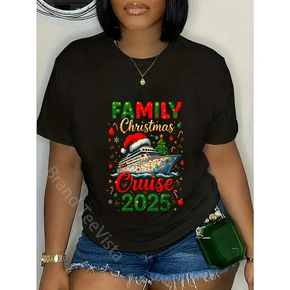 Family Christmas Cruise 2025 Matching Family Cruise Holiday T-Shirt