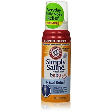 Simply Saline Baby Nasal Mist, Super Size, 3 Oz - CASE OF 24