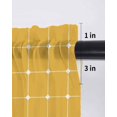 thumbnail image 6 of Yellow Orange Gingham Tier Curtains 24 Inch Length,Sheer Curtains for Bedroom Living Room Modern Minimalist Geometric Plaid Short Kitchen Curtains Drapes for Small Half Window 27.5"x24" 2 Panels, 6 of 7