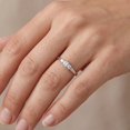 thumbnail image 6 of Pompeii 1/2 Ct Three Stone Lab Grown Diamond Engagement Ring 10k White Gold, 6 of 6