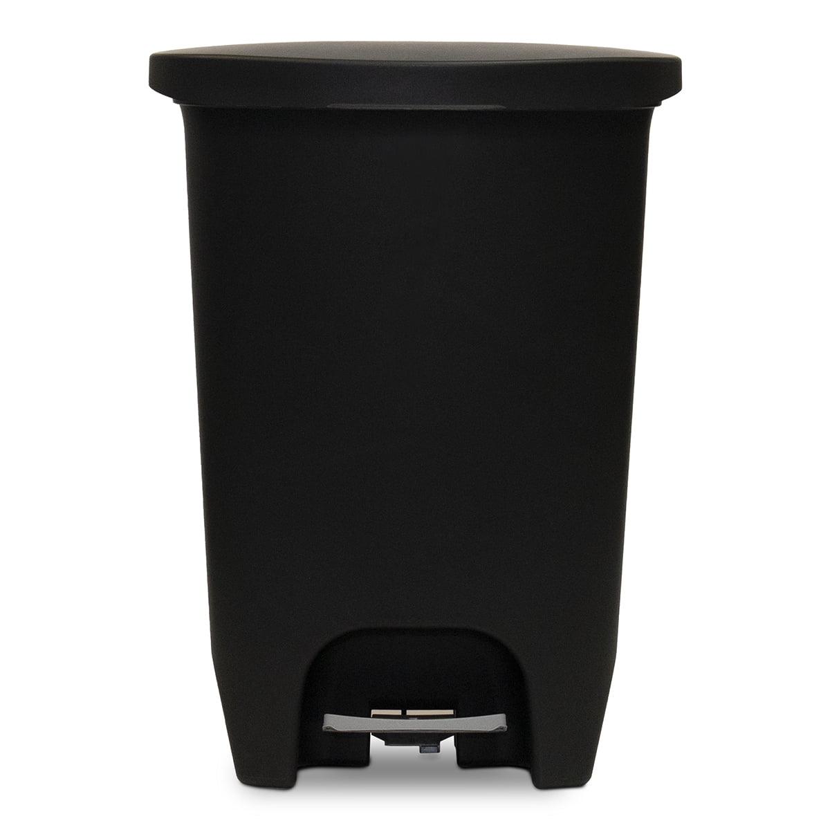 Glad 13 Gallon Plastic Step on Trash Can, Black