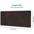 thumbnail image 3 of Large Gaming Mouse Pad Orange Topographic Map Lines Contour Geographic PC Computer Keyboard XXL Mouse Mat Desk Pad Non-Slip Desk Mat for Home Office Gaming Work, 31.5 X 12 in, 3 of 6