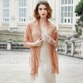 thumbnail image 5 of RIIQIICHY Womens Floral Lace Scarf Pashmina Scarves for Women Shawls and Wraps for Evening Dresses Caramel, 5 of 5