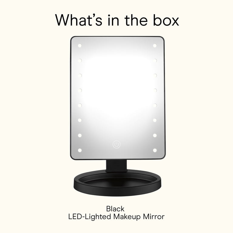 Conair Reflections LED Lighted Vanity Makeup Mirror, Black photo 8