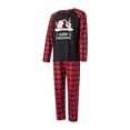 thumbnail image 2 of Gureui Matching Family Christmas Pajamas Set , Long Sleeve Cute Cartoon Print Tops + Plaid Pants Set Sleepwear, 2 of 9