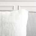 thumbnail image 3 of Safavieh Flayn 18" x 18" Contemporary Faux Fur Decorative Pillows, White (Set of 2), 3 of 4