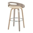 thumbnail image 4 of LumiSource Grey Cassis 30" Fixed-Height Barstool - Set of 2, 4 of 6