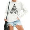 thumbnail image 2 of Arlun Women's Christmas Tree Christian Sweatshirts Funny Religious Printed Hoodless Pullovers Jesus Crewneck Long Sleeve Xmas Casual Tops Loose Cozy Fall Winter Outfits White XL, 2 of 4