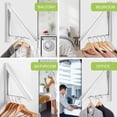 thumbnail image 5 of Tendedero de Pared Plegable (Plata), Colgador de Pared retráctil de Aluminio, Gancho Organizador, Ahorro de Espacio para Sala de Estar, Dormitorio, baño, balcón, 5 of 5