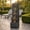 Gray, variant on Alukang Vase Shaped Outdoor Water Fountain with LED Light, Blue Ceramic Textured Resin Cascading Floor Fountain, Freestanding Water Feature for Patio Balcony Indoor