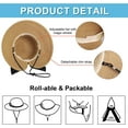 thumbnail image 5 of Verabella Sun Hats for Women UPF 50+ Women's Lightweight Foldable/Packable Beach Sun Hat, 5 of 7