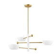 thumbnail image 2 of Chandelier in White and Natural Brass, 2 of 7