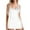 White, variant on Hvot&aat Women's Metallic Wetlook Clubwear Hot Sleeveless Scoop Neck Bodycon Tank Dress Solid Color Mini Dresses