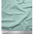 thumbnail image 1 of Soimoi Green Modal Satin Fabric Stripe Hand Drawn Print Sewing Fabric Yard 42 Inch Wide, 1 of 1