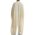 thumbnail image 5 of JMKQLZ Men's Muslim Robe Arab Middle Robe Long Style Sleeve Long Shirt Fashion Casual Robe, Beige, Size: XL, 5 of 9