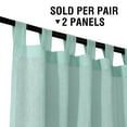 thumbnail image 4 of Linen Curtains Natural Blended Curtain Panels for Living-Room Window Privacy Translucent Linen Textured Drapes for Bedroom Blue green 52" W  x 72" L, 4 of 9