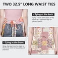 thumbnail image 6 of Pioneer Flower Floral Print Pattern Apron-Garden Aprons for Women with Pockets-Cotton Linen Waterproof Kitchen Cooking Gardening Aprons Adjustable for Kitchen,Cooking,BBQ and Salon 33x27 Inch, 6 of 7