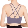 thumbnail image 3 of Padded Racerback Sports Bras for Women High Impact Workout Yoga Gym Activewear Fitness Bra Gray 36, 3 of 5