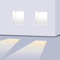 thumbnail image 4 of Luz de paso empotrada LED sin marco de 86*86 mm, 3 W, sensor de movimiento PIR para interiores, lámparas de esquina de pared, escalera, pasillo, escalera, luz de noche, 4 of 5