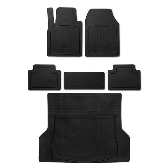 OMAC Trimmable Floor Mats & Cargo Liner Waterproof for Genesis GV80 2021-2024 Black
