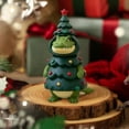 thumbnail image 2 of Cute Animal Christmas Tree Figurine – Resin Mini Statue with Festive Costume for Holiday Home Décor, Table Display, Stocking Stuffers or Christmas Gift, 2 of 5
