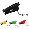 thumbnail image 1 of Paquete familiar de 4 herramientas de escape para el automóvil, martillo de emergencia, rompeventanas, cortador de cinturón de seguridad y silbato, 1 of 5