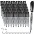 thumbnail image 1 of Rotuladores permanentes Affisure Ultra Fine Point Black, paquete de 75, 1 of 9