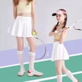 thumbnail image 6 of Kids Girls Athletic Tennis Golf Skirts with Shorts Casual Cute Kids Girls Athletic Skorts with Pocket Liner, Girls Skorts for Workout Sports Running 5-6 Years, 6 of 6