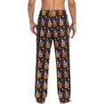 thumbnail image 2 of FREEAMG Cartoon Pumpkins Pajama Pants for Men, Men's Separate Bottoms, Comfortable Sleep Lounge Pj Pants, 2 of 7