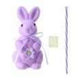 thumbnail image 3 of Easter Simulated Soft-Flocked Rabbit Ornament - Realistic Bunny Figurine, Cute Fuzzy Rabbit Decor for Home Tabletop Shelf, Festive Spring Animal Decoration, Enhances Holiday Atmosphere, Purple, 3 of 7