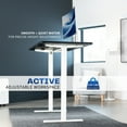 thumbnail image 6 of VIVO White Electric Stand Up Desk Frame, Single Motor Standing Adjustable Base, 6 of 8
