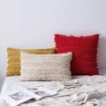 thumbnail image 5 of Juego de 2 fundas de almohada decorativas bohemias, fundas de cojín con patrón de Jacquard a rayas de lino para sofá, sala de estar y dormitorio, 5 of 5