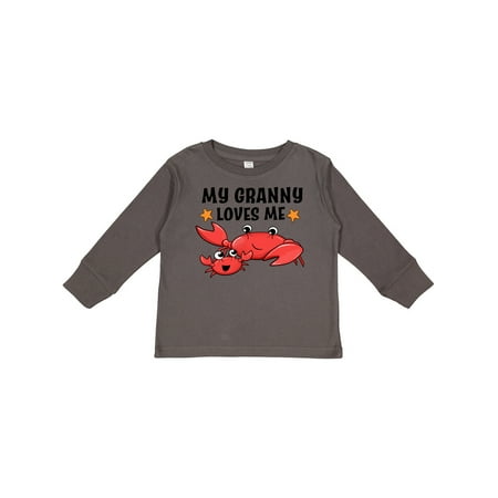 

Inktastic My Granny Loves Me- Cute Crab Family Gift Toddler Boy or Toddler Girl Long Sleeve T-Shirt