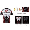 thumbnail image 2 of Sponeed Maillot de Cyclisme pour Homme à Manches Courtes Tenue de Vélo VTT Évacuation de l'Humidité Réfléchissant Ensembles Rouge TG, 2 of 5