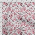 thumbnail image 3 of Soimoi Watercolor Floral Printed, Japan Crepe SatinFabric, by The Yard 54 Inch Wide, Decorative Sewing Fabric for Dresses Kimonos Gowns, Pink, 3 of 5