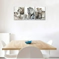 thumbnail image 3 of Modern 3 Piece Wild Animal Lion Canvas Paintings Lion Family Portrait Pictures Wall Decor Artwork Living Room Bedroom Home Office Decorations Unframed, 3 of 6