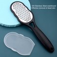 thumbnail image 4 of Foot Rasp Hanging Hole Safe Multiple Open Holes Splash-proof Dead Skin Remover Stainless Steel Professional Foot File Heel Grater Home Accessories, 4 of 8